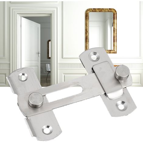 Türschloss aus Edelstahl, 5-teilig, 7,5 cm Riegel, Sicherheitsschloss für Tor und Haus, robuste Ausführung (1/5)