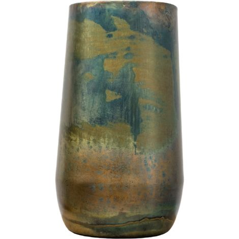 Vase Décoratif Elisa Style Vintage Vert - Diamètre 29 cm x Hauteur 50 cm - PANGIVO (1/2)