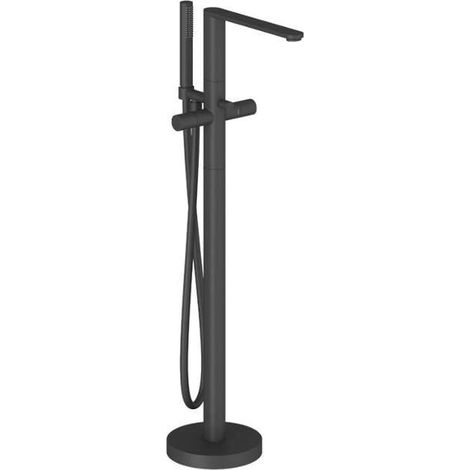Ravak Chrome II - Mitigeur de baignoire pour montage au sol, avec accessoires, noir mat X070468 (1/3)