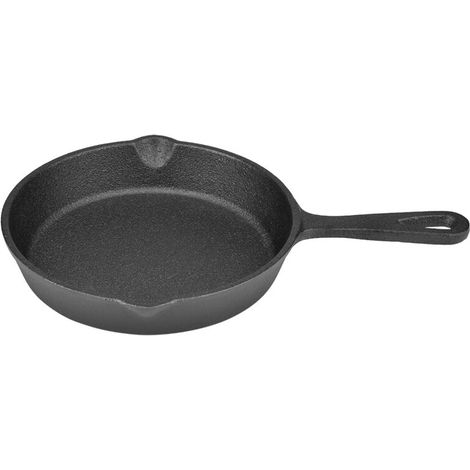 Poêle À Frire - Fonte Grise - 16 Cm - Pré-Assaisonnée - Compatible Four Et Plaque De Cuisson - 1 Pièce (1/5)