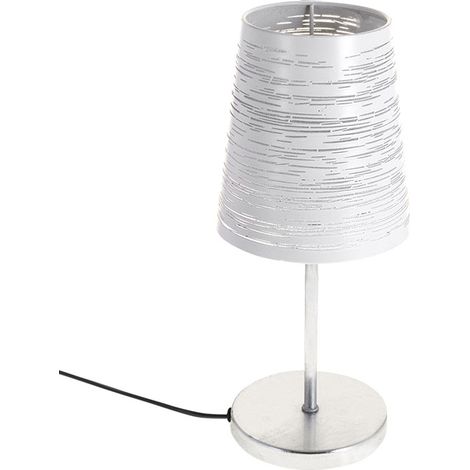 fia lampada da tavolo 1xe14 h.32xP.14cm bianco/argento