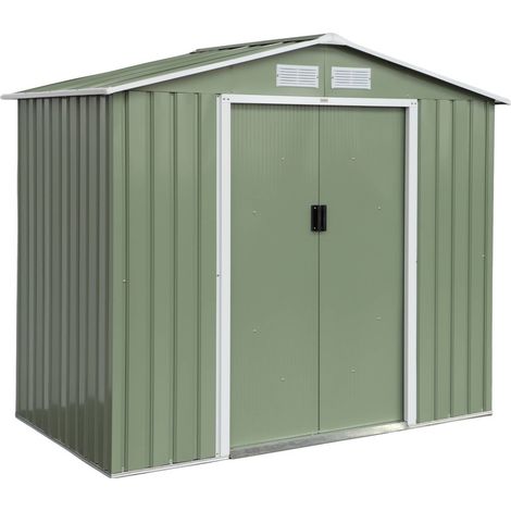 Garden shelter 2.71m² with anchor kit light green 203x117x185 cm - Houtland (1/5)
