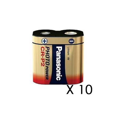 boite de 10 Piles Lithium 6V 1,4Ah Panasonic CR-P2PE/BN