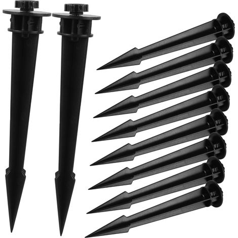 10pièces Lot Piquets Plastique Pour Lampes Paysage Outdoor Fixation Anti - (1/5)