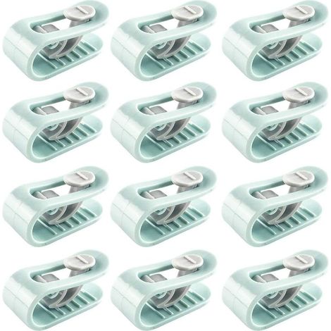 12 Pièces Clips Housse de Couette, Anti-Dérapants sans Aiguille pour Literie, Accessoires de Fixation (1/4)