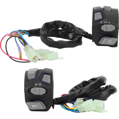 22 mm wasserdichter Universal-Motorradlenkerschalter mit Blinkerfunktion und blauer Beleuchtung (1/5)