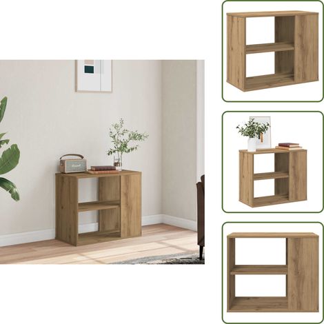 The Living Store Armario auxiliar madera de ingeniería roble artisan 60x30x50 cm - Mueble lateral