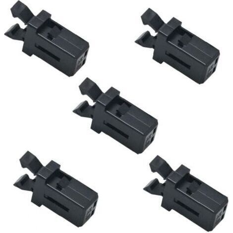 5 Pieces Replacement Plastic Trash Can Locks with Snap Latch System - Black (1/5)