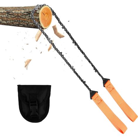 [JAMAIS UTILISÉ]Scie à Chaîne - 11 Dents en Acier au Carbone Sac, Outil de Coupe d'Élagage pour Camping, Jardinage et Activités Extérieures - Accessoire Essentiel pour Tout Aventurier (1/5)