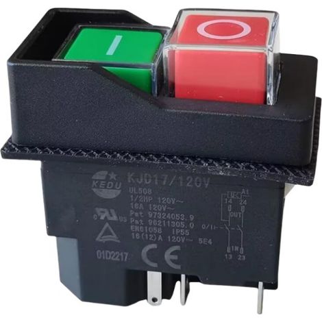 KEDU HY29E 4-pole toggle switch with protective cover, industrial-grade toggle switch for devices and equipment.--DTEKGAZ
