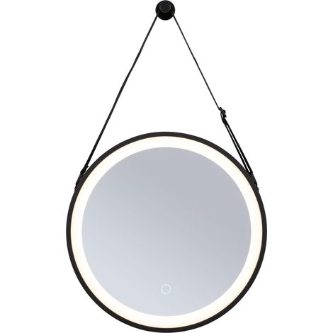 Miroir lumineux LED Miro IP44 Tunable White 200lm 230V 7,5W Miroir LED, Noir mat luminaire de salle de bain (1/5)