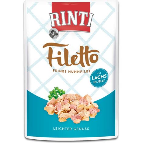 Rinti Filetto Filetes de pollo en gelatina - sobre de 100 g - con 100 g de salmón