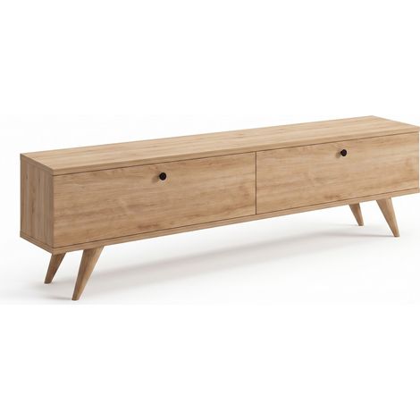 Mobile TV in legno "Paris" - 160 x 25 x 40 cm - Rovere Saphir (1/4)