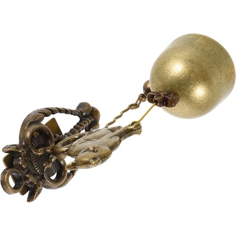 Timbre de pared metálico vintage con forma de gato o perro, campanilla decorativa colgante para uso interior y exterior, transparente, para entrada o balcón.