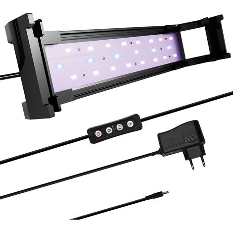 Wolketon Lámpara LED para acuarios Luz LED para acuarios Lámpara para plantas de peces 72.5-90cm (1/5)