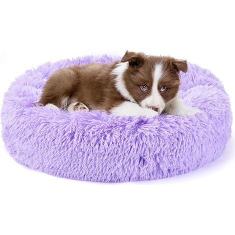 Katzenbett, weiches Kissen, waschbar für Katzen und Hunde (Lila, 40 cm)