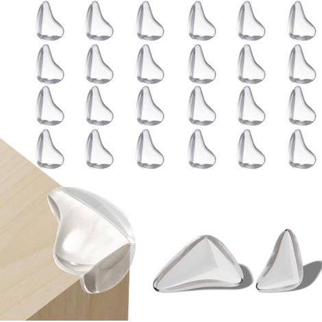 QAZQA 24PCS Coin de Table Protection Bebe,Protection Coin de Table, protège Les bébés des blessures à la tête et aux Genoux, Convient aux Bords tranchants, Tables, Meubles, cheminées. (1/5)