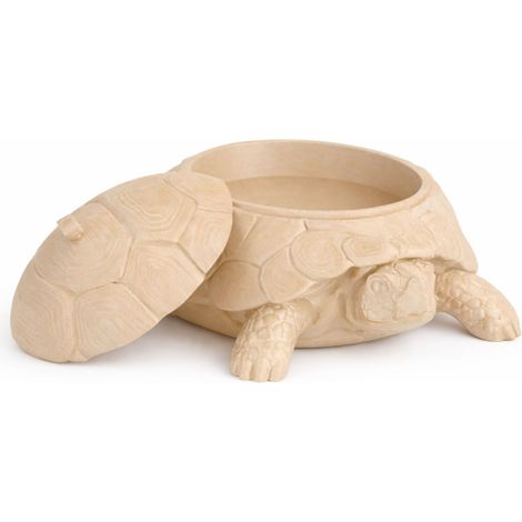 Un elegante portagioie beige a forma di tartaruga (1/3)