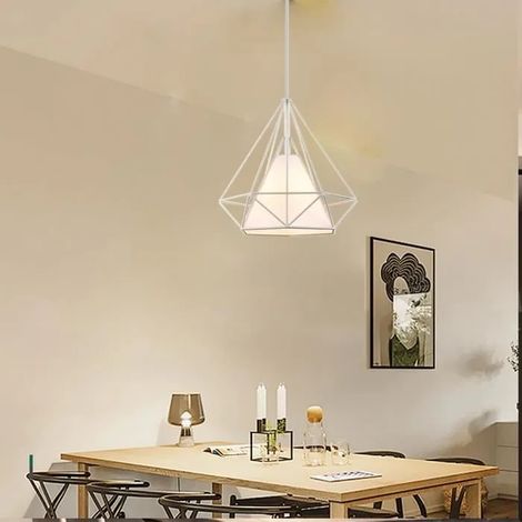 Lampe Suspension en Métal Diamant Industrielle Style Nordique pour Salon Chambre (1/4)