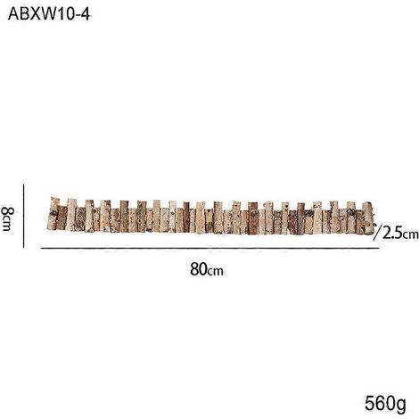 Clôture décorative de Noël, ornement de branches pliable en bois massif, clôture en rondins pour décoration de scène, 80 cm (Modèle B) (1/5)