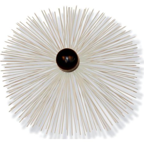 Progalva – Hérisson polyamide pour ramonage professionnel – Diamètre 250mm – Raccord femelle 12x175mm – Boule de guidage – 1614