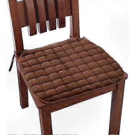 Coussin d'assise ergonomique pour chaise de bureau - conception à sangles confortables. marron foncé. (1/5)
