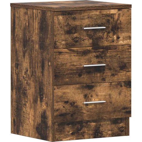 Maison Exclusive - Mesita de noche madera contrachapada roble ahu (1/5)