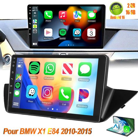 Autoradio 9 pouces Android 16 écran tactile CarPlay GPS WiFi RDS Bluetooth pour BMW X1 E84 2010 à 2015- 2+16G (1/5)