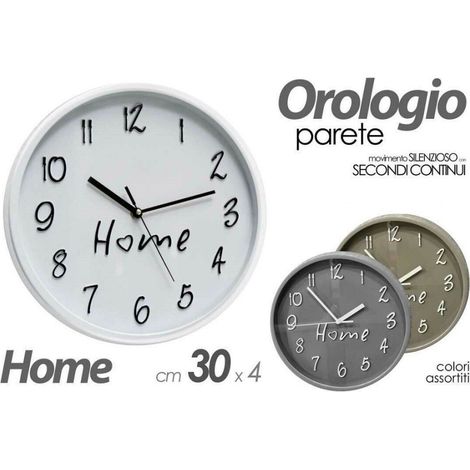 Trade Shop - 30X4 CM WANDUHR HOME KLASSISCH MODERNES DESIGN FARBLICH SORTIERT 798153 - (1/3)