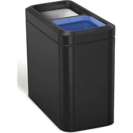 Simplehuman - Poubelle de tri des déchets ouverte 20 l, noir mat CW2105 (1/4)