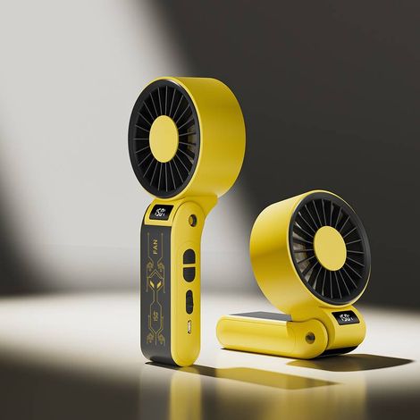 ventilateur turbine rechargeable grand capacité pliable tour de cou rafraîchissement été (1/5)