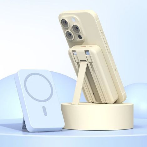 Andowl - Power Bank Magnetico Wireless 12000mah Ricarica Rapida 22,5w Supporto Nascosto Cavi Q-dc278 - (1/5)
