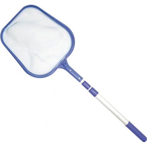 Hecht 060307 Épuisette de piscine filet à feuille avec manche télescopique jusqu’à 1,5m