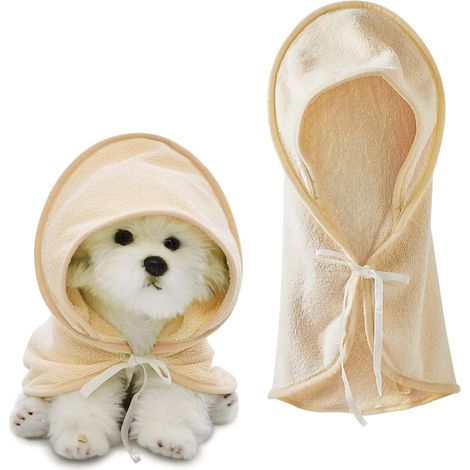 Dog Bathrobe, Microfiber Dog Bathrobe, Super Absorbent Dog Towel, Soft Bathrobe for Small and Medium Dogs, Cats (60 60cm) (1/4)