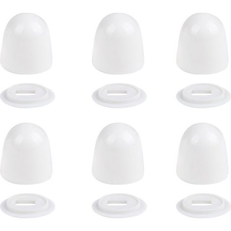 Tapas decorativas en relieve - accesorios de baño - tornillos para base de inodoro de PP - mecanismo de bloqueo (1/4)