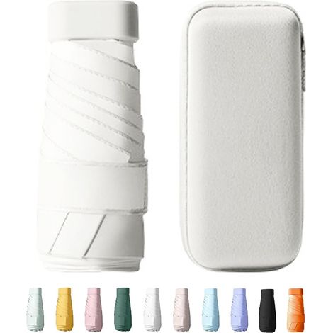 Mini parapluie pliant, compact et léger, 6 nervures, étui capsule, pour homme et femme. (1/5)