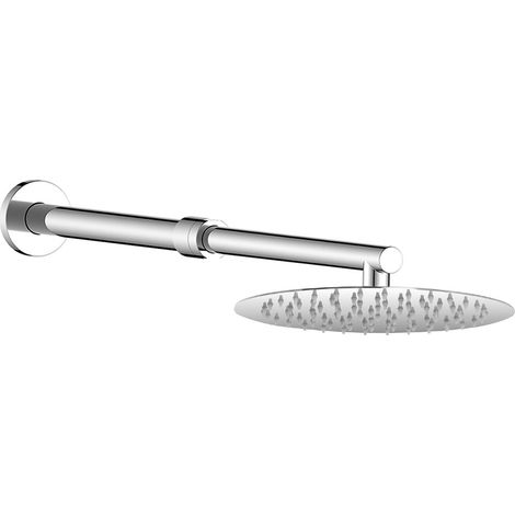 Set doccia con soffione in acciaio inox e braccio estendibile 35-50 cm in ottone cromato (1/5)