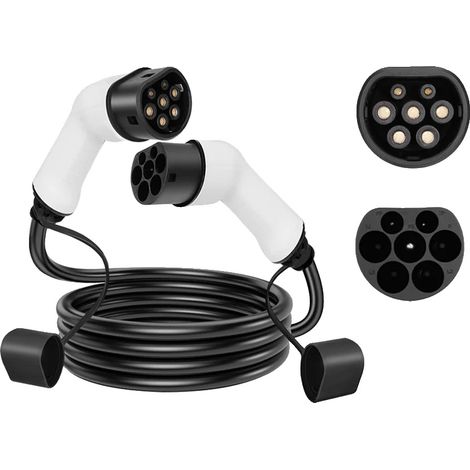 Cable de carga para vehículos eléctricos, resistente a la intemperie, conforme a la norma IEC62196 Tipo 2, 11 kW 16 A trifásico (1/2)