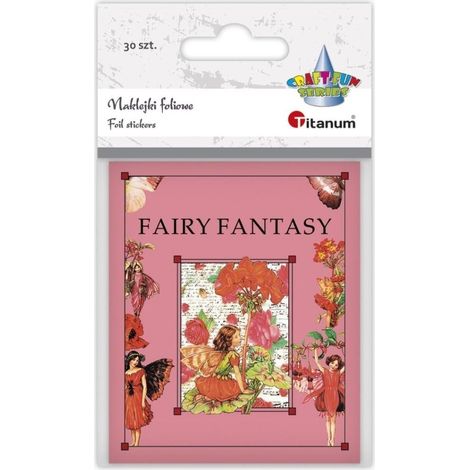 Adesivi metallizzati Fairy Fantasy, fate rosa, 30 pezzi