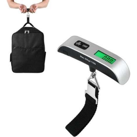 [JAMAIS UTILISÉ] Pèse-bagages électronique, balance de valise portable, fonction de mesure de la température, jusqu'à 50 kg/110 lbs (1/4)