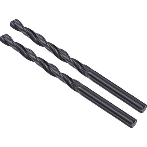Forets Hélicoïdaux en Acier Rapide, 5,7mm Diamètre 92mm Longueur, Foret Hélicoïdal Droit en Oxyde Noir – (Applications : pour Métal, Bois, Plastique, Aluminium), 2 Pièces (1/5)
