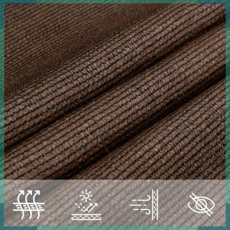 311808 Voile d'ombrage 160 g/m² Marron 4x4x4 m PEHD (1/5)