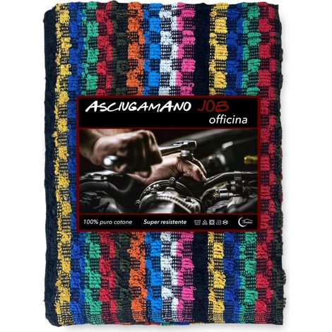 LOT de serviette éponge MULTICOLOR travail ATELIER FONCÉ cm. 50X70 avec sac WASHY (1/5)