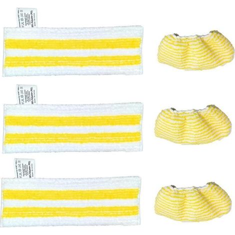 Tampon Nettoyage - Karcher - EasyFix - 3 Serpillères - Chiffons de Remplacement - Tissu en Coton (1/4)