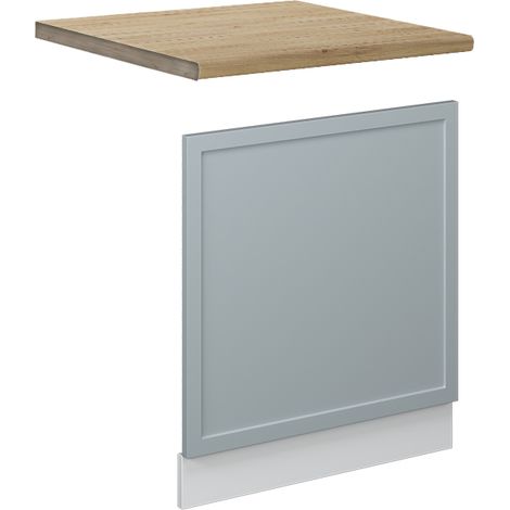 Panel frontal Fame-Line, Azul claro-gris, 60 cm , ET Roble, Vicco