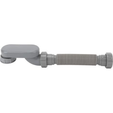 Tuyau souple de vidange pour baignoire et douche 1 1/2 pouce anti-odeur en PVC 1 set 5 pièces salle de bain (1/5)