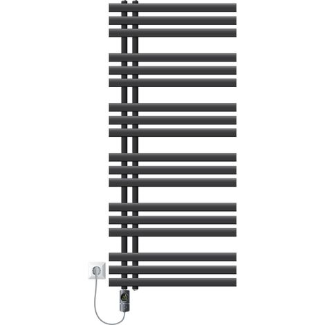 LuxeBath Radiatore Elettrico da Bagno Iron EM 600x1400 mm Antracite Termosifone con Elemento Riscaldante 1200W con Termostato Display Digitale Termoarredo Scaldasalviette a Pannello da Soggiorno (1/5)