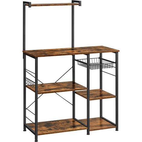 Scaffale multiuso 90 x 40 x 132 cm marrone 120004839