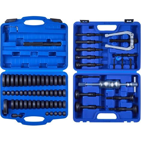 Montage et Démontage Facile Kit Extracteur de Roulement et Presse 2 en 1 avec 49 Bagues et 10 Pinces pour Mécanique Auto (1/5)