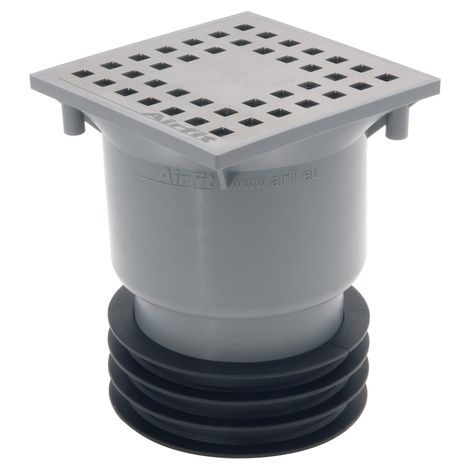 Airfit Bodenablauf Profi, DN 50/90/110, PP, Rost verschraubt, Grau, 60201BA
